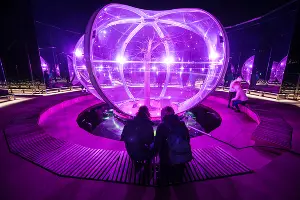 Парк &laquo;Краснодар&raquo;  с новогодней подсветкой &copy;&nbsp;Фото Елены Синеок, Юга.ру