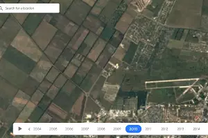 Растущий Западный обход. Фото со спутника, 2010 год &copy;&nbsp;Скриншот сайта earthengine.google.com