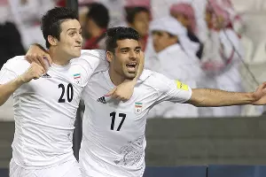 Сердар Азмун и Мехди Тареми в сборной Ирана &copy;&nbsp;Фото из аккаунта FIFA World Cup Qualifiers в Twitter, twitter.com/FIFAWorldCup