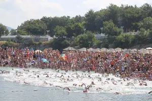 Заплыв &laquo;Морская миля&raquo; через Геленджикскую бухту &copy;&nbsp;Фото пресс-службы администрации Геленджика