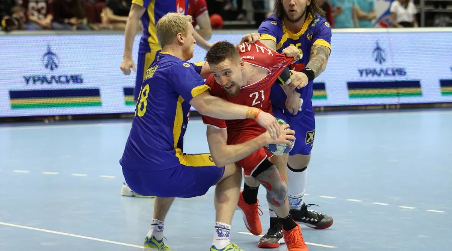 Отборочный матч чемпионата Европы — 2018 по гандболу между сборными России и Швеции &copy;&nbsp;Фото с официального сайта Федерации гандбола России, rushandball.ru