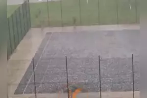 Град в микрорайоне Гидростроителей &copy;&nbsp;Скриншот со страницы t.me/tipichkras