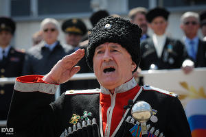 Парад казаков в Краснодаре. Николай Долуда © Фото Елены Синеок, Юга.ру
