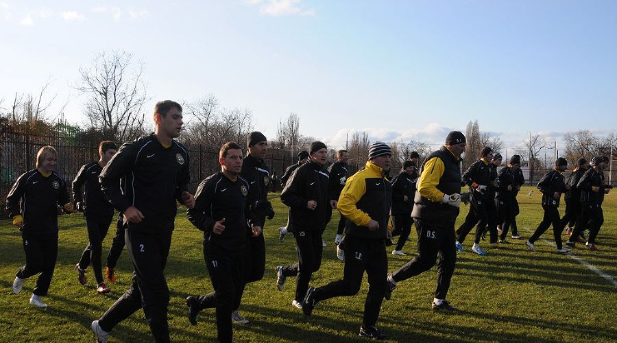 Вторая тренировка ФК "Кубань" в новом году &copy;&nbsp;Елена Синеок. ЮГА.ру