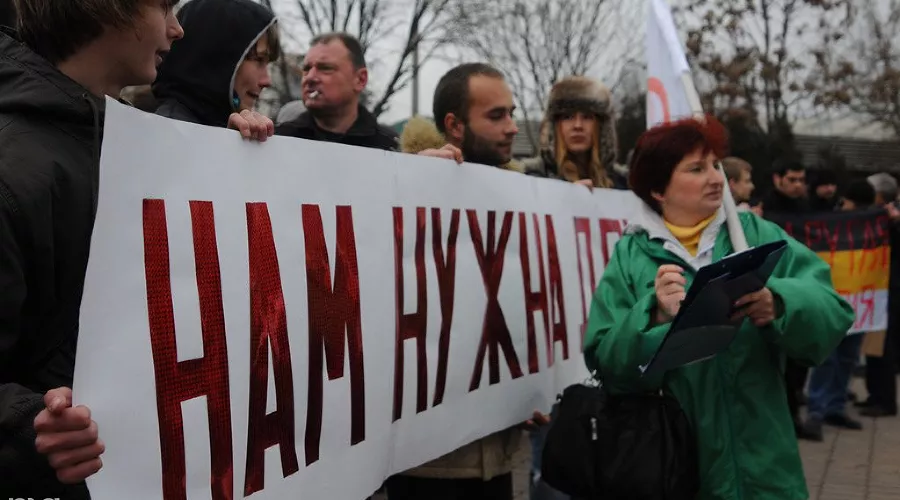 Второй митинг "За честные выборы" в Краснодаре &copy;&nbsp;Елена Синеок. ЮГА.ру