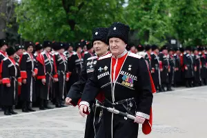 Парад казаков в Краснодаре. Николай Долуда &copy;&nbsp;Фото Эдуарда Корниенко, Юга.ру