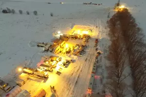 Район места крушения самолета Ан-148, разбившегося в Подмосковье &copy;&nbsp;Фото пресс-службы ГУ МЧС РФ по Московской области