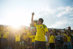 Болельщики на матче между &laquo;Кубанью&raquo; и &laquo;Абинском&raquo; &copy;&nbsp;Фото Елены Синеок, Юга.ру