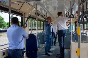 В Краснодаре вышли на маршрут новые трамваи &copy;&nbsp;Фото Дмитрия Пославского, Юга.ру