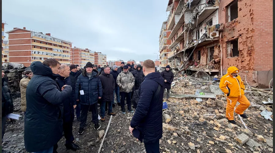Последствия атаки БПЛА в ауле Новая Адыгея &copy;&nbsp;Скриншот фото из телеграм-канала Мурата Кумпилова