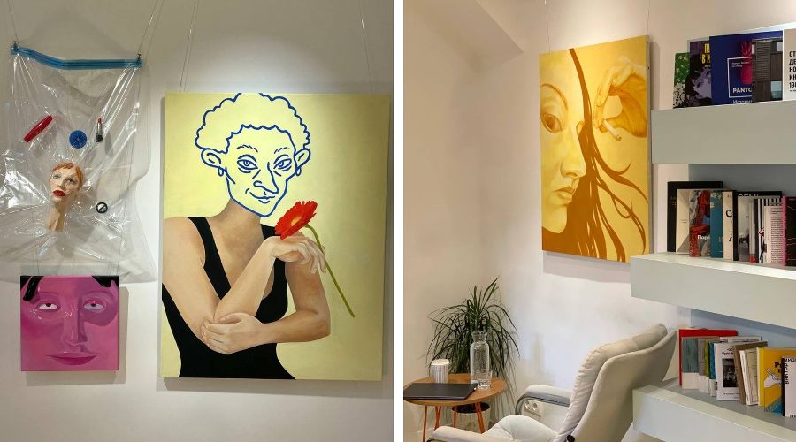 Произведения Насти Булгаковой © Коллаж из фото Варвары Колесниковой