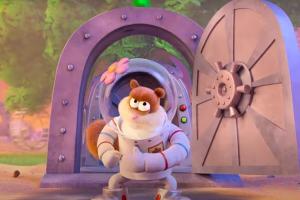 Кадр из трейлера к мультфильму «Спасти Бикини-Боттом: Фильм Сэнди Чикс» © Скриншот видео с YouTube-канала Kinoman, www.youtube.com/channel/UC6A-Z0jDKemh9-CwGbj5yog