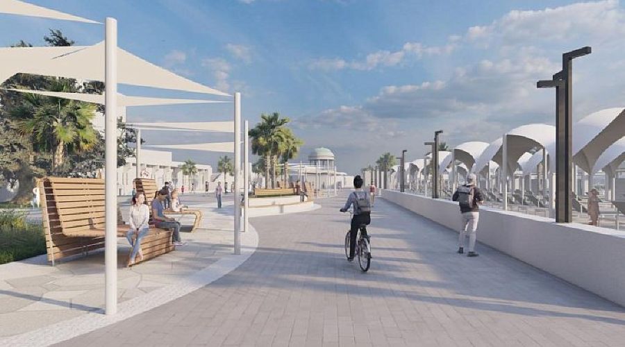 Рендер набережной пляжа «Ривьера» в Сочи &copy;&nbsp;Изображение пресс-службы мэрии Сочи