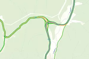Развилка на Джубгу &copy;&nbsp;Графика &laquo;Яндекс.Карты&raquo;