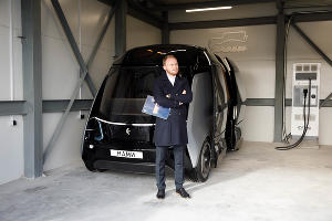 Презентация беспилотного электробуса в «Сколково» © Фото пресс-службы «Ростелекома»