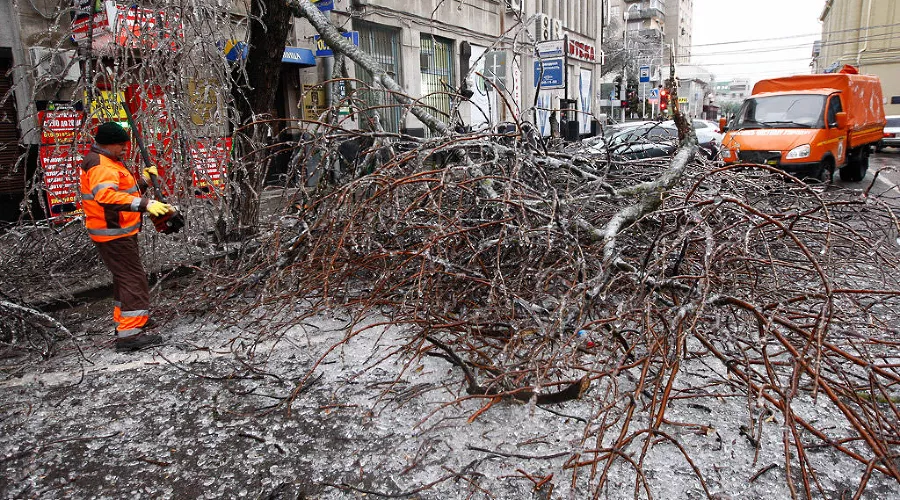 Последствия ледяного дождя в Краснодаре &copy;&nbsp;Влад Александров, ЮГА.ру