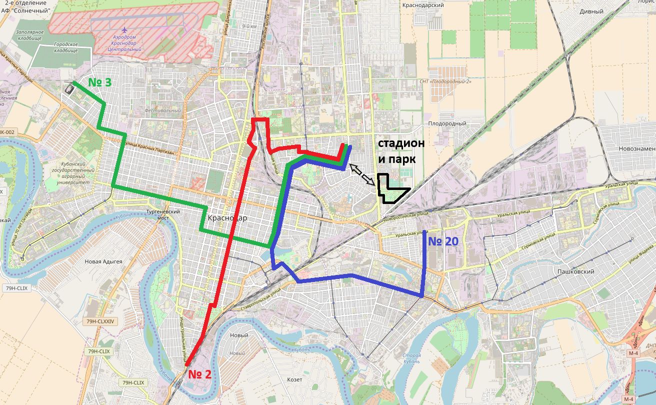 Краснодар парк галицкого на карте