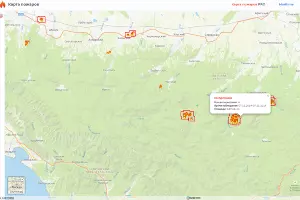  &copy;&nbsp;Скриншот страницы сервиса &laquo;Карта пожаров&raquo;, fires.ru