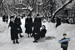 Гуляния в сквере им. К.Е. Ворошилова, зима 1956–1957 © Фото из семейного архива И.Гайдашева, myekaterinodar.ru
