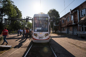 Презентация нового трамвая в Краснодаре © Фото Елены Синеок, Юга.ру