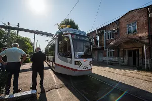 Презентация нового трамвая в Краснодаре &copy;&nbsp;Фото Елены Синеок, Юга.ру