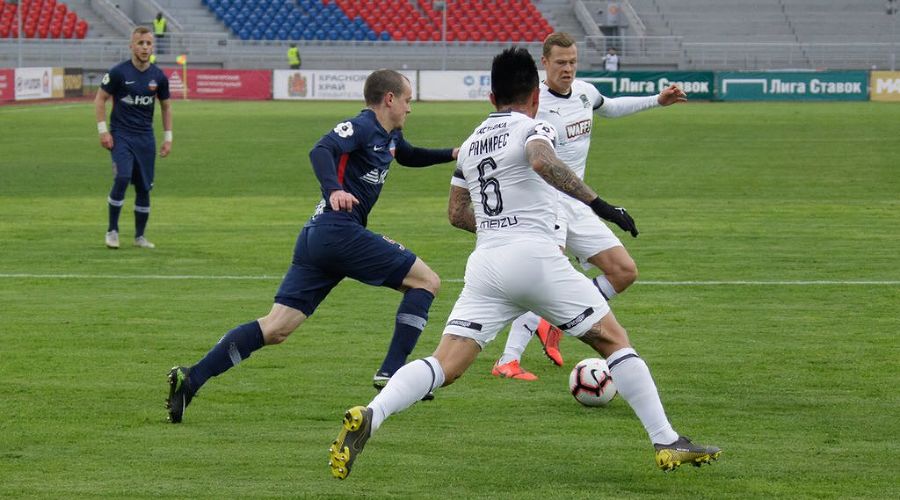 Матч 22-го тура РПЛ «Енисей» — «Краснодар». 11 мая 2019 года © Фото пресс-службы ФК «Енисей»