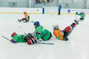 Следж-хоккей &copy;&nbsp;Фото пресс-службы &laquo;МегаФона&raquo;