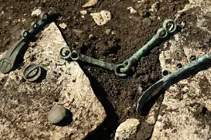 Находки из кургана «Азишский-69» &copy;&nbsp;Скриншот публикации в телеграм-канале Мурата Кумпилова, t.me/muratkumpilov