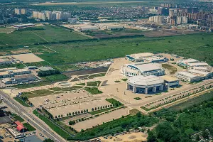 Вид на краснодарские «Город спорта» и музей «Россия — моя история» с высоты птичьего полета &copy;&nbsp;Фото Антона Быкова, Юга.ру