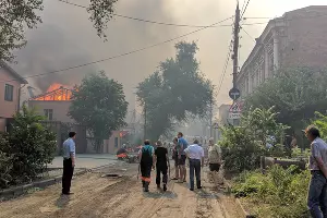 Пожар в Ростове-на-Дону &copy;&nbsp;Фото Антона Пилипенко, Юга.ру