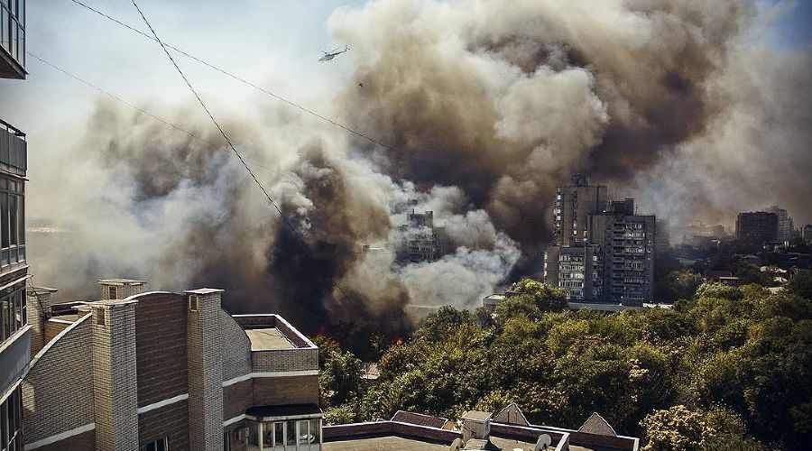 Пожар в центре Ростова © Фото со страницы instagram.com/henry_boatman/