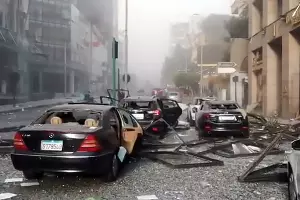 Бейрут после взрыва &copy;&nbsp;Кадр из видео очевидцев, facebook.com