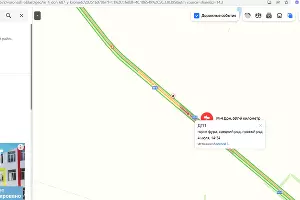 Участок, где перекрыли движение &copy;&nbsp;скриншот страницы сервиса https://yandex.ru/maps/10672/voronezh-oblast/geo/m_4_don_687_y_kilometr/2035160786/?ll=40.172003%2C50.362518&utm_source=share&z=12