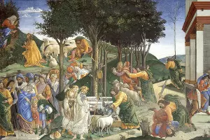 Фреска «Призвание Моисея», Сандро Боттичелли &copy;&nbsp;Фото с сайта wikimedia.org, находится в общественном достоянии