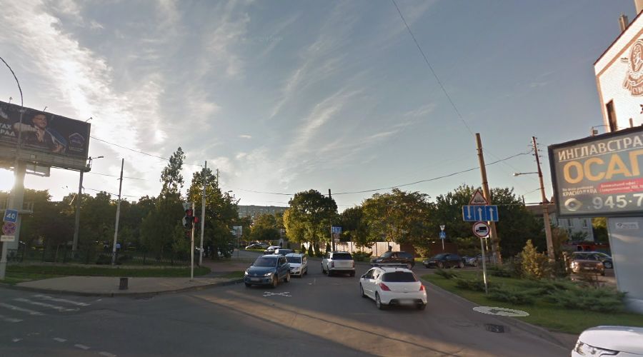 Перекресток улиц Суворова и Ленина в Краснодаре © Скриншот страницы сайта www.google.com/maps