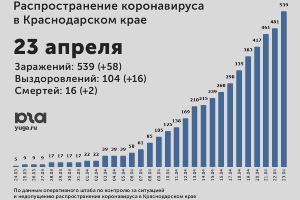  © Инфографика Юга.ру по данным оперативного штаба по контролю за ситуацией и недопущению распространения коронавируса в Краснодарском крае