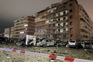 Последствия атаки БПЛА в ауле Новая Адыгея &copy;&nbsp;Фото из t.me/muratkumpilov