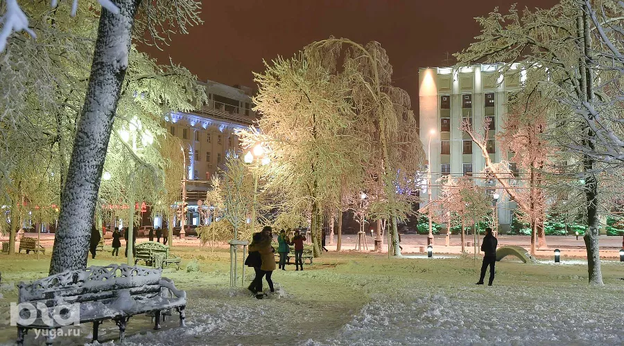 Снегопад в Краснодаре &copy;&nbsp;Фото Михаила Ступина, Юга.ру
