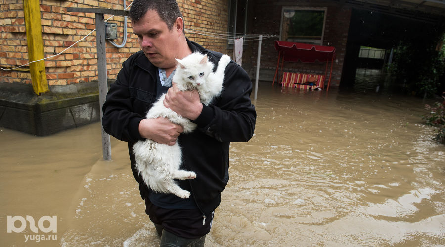 Подтопление в селе Левокумка Ставропольского края © Фото Антона Подгайко, Юга.ру