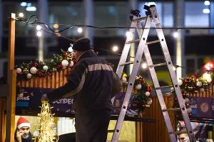 Рождественская ярмарка на Главной городской площади Краснодара &copy;&nbsp;Фото Елены Синеок, Юга.ру