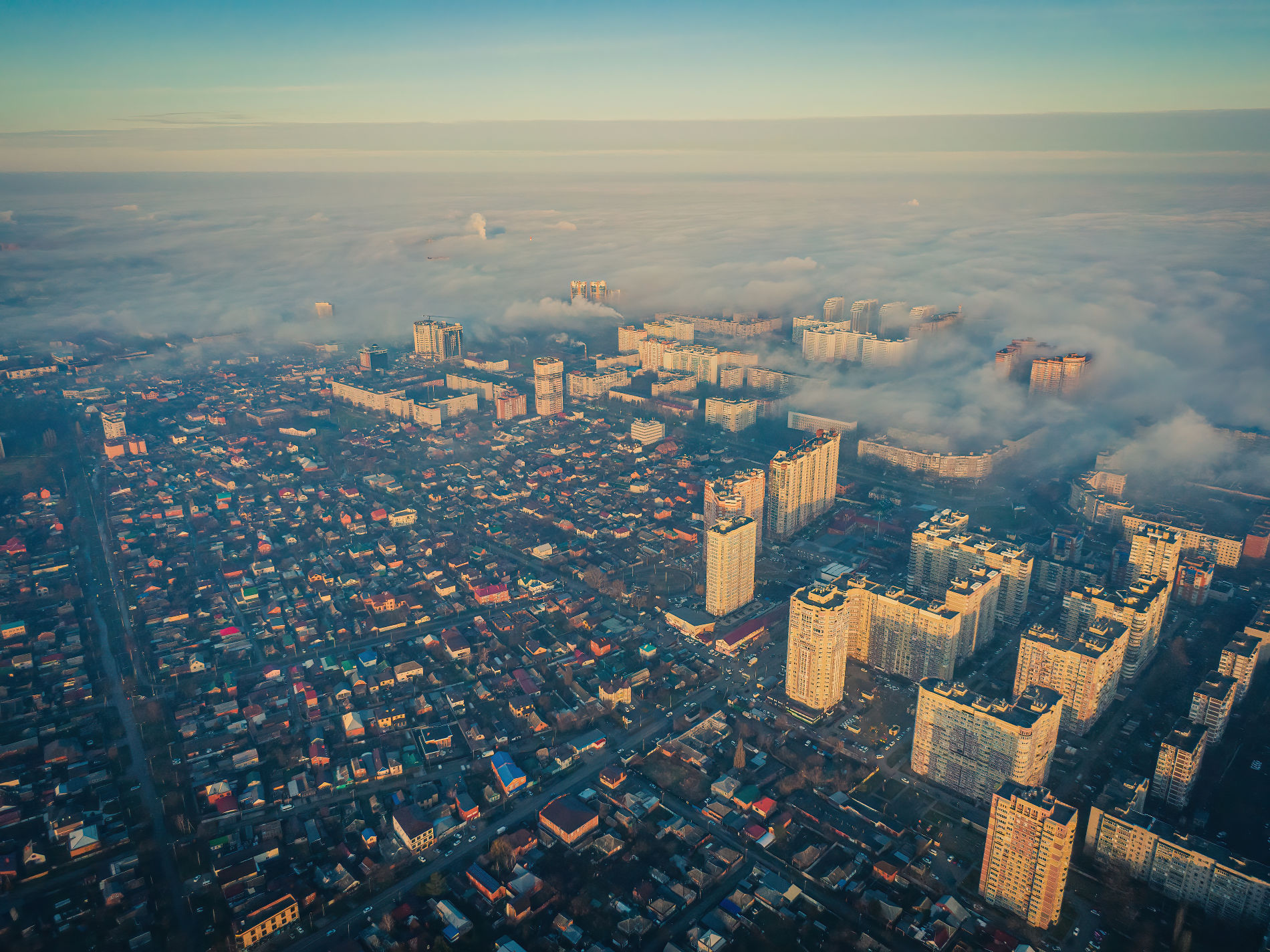 Туман в Краснодаре 30 декабря 2021 года © Фото Евгения Таранжина