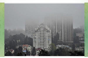 Туман в Сочи © Скриншот публикации телеграм-канала «Сочи Официальный», t.me/officialsochi