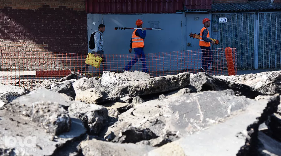 Ремонт улицы Тургенева в Краснодаре &copy;&nbsp;Фото Елены Синеок, Юга.ру