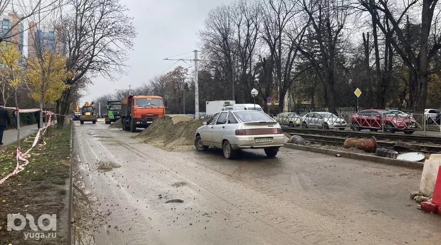 Провал грунта на Московской 11 декабря 2024 &copy;&nbsp;Фото Дмитрия Пославского, Юга.ру