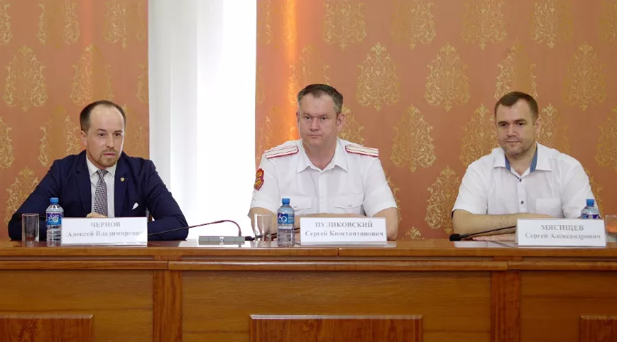 Алексей Чернов, Сергей Пуликовский и Сергей Мясищев &copy;&nbsp;Фото пресс-службы администрации Краснодарского края