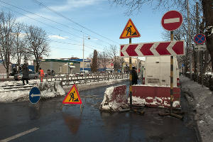В Краснодаре начали строить трамвайную линию на улице Московской &copy;&nbsp;Фото Дмитрия Пославского, Юга.ру