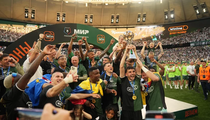 ФК «Краснодар» празднует чемпионство &copy;&nbsp;Фото Дарьи Паращенко, 93.RU