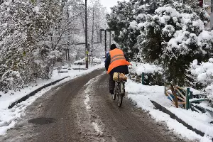 Снег в Краснодаре &copy;&nbsp;Фото Елены Синеок, Юга.ру