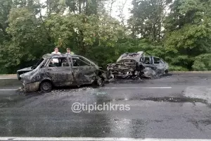 Последствия ДТП в Кавказском районе 18 сентября 2022 г. &copy;&nbsp;Скриншот телеграм-канала &laquo;Крайнодар №1 Телетайп&raquo;, T.me/tipichkras