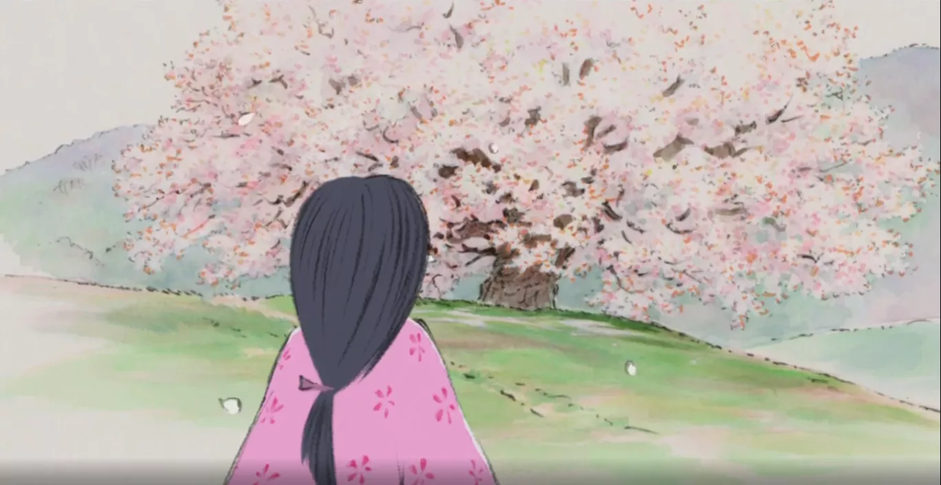 Кадр из анимационного фильма &laquo;Сказание о принцессе Кагуя&raquo; &copy;&nbsp;Скриншот с сайта kion.ru